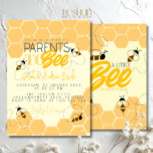 Inbjudan till honungsbin Bee Baby Shower för föräl
