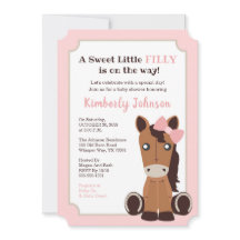 Inbjudan till Horse Girl Baby Shower