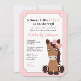 Inbjudan till Horse Girl Baby Shower