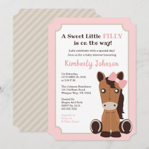 Inbjudan till Horse Girl Baby Shower