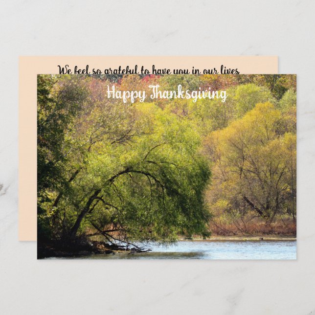 Inbjudan till höst löv-part (Fram/baksida)