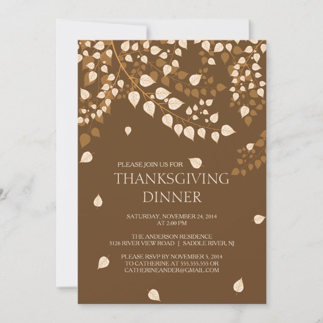 Inbjudan till Höst löv Thanksgiving Midfest (Framsida)