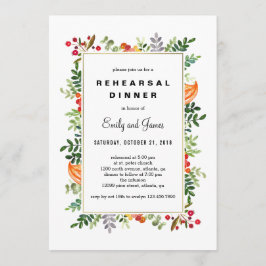 Inbjudan till höstblooms - fall - förnyad middagsi