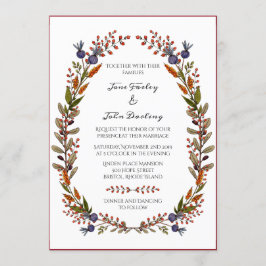 Inbjudan till höstbröllopsbröllop