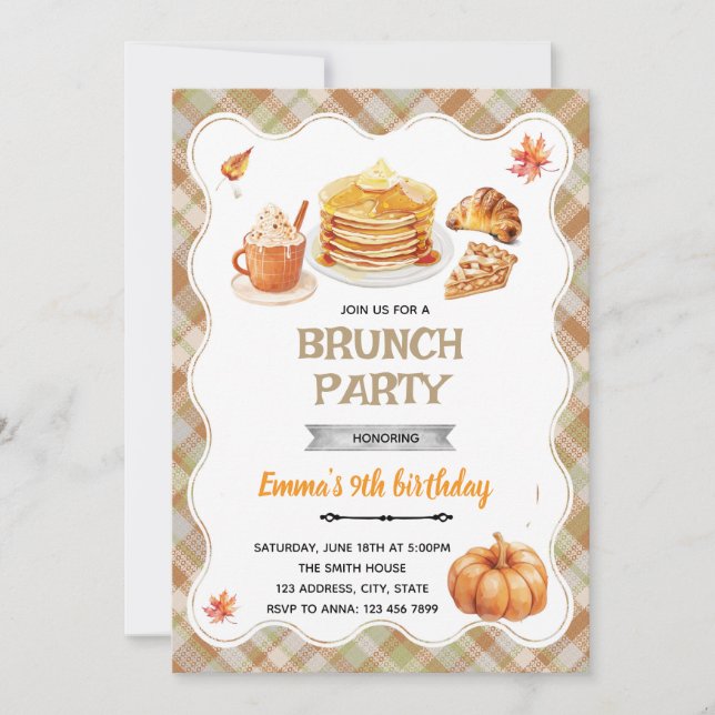 Inbjudan till höstbrunchfest (Framsida)
