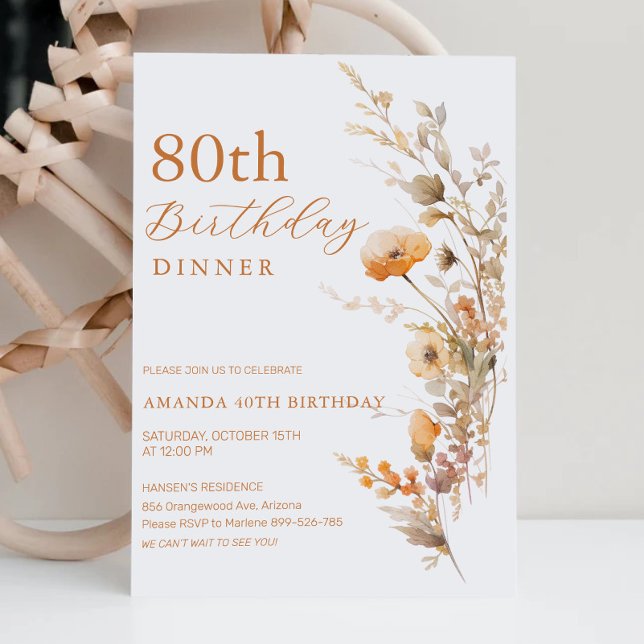 Inbjudan till höstdagsmagar - höstens Blommigt (Skapare uppladdad)