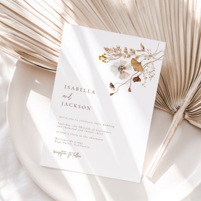 Inbjudan till hösten Wildblomsbröllop (Skapare uppladdad)