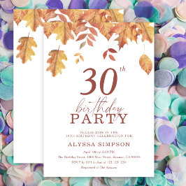 Inbjudan till höstnedgången löv 30års födelsedag