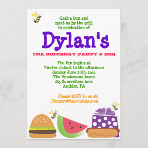 Inbjudan till Humla-partiet Pub-B-Que Birthday