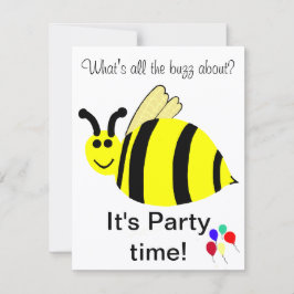 Inbjudan till humlebi med ballonger på 1-årsdag