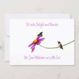 Inbjudan till Hummingbird Baby Shower