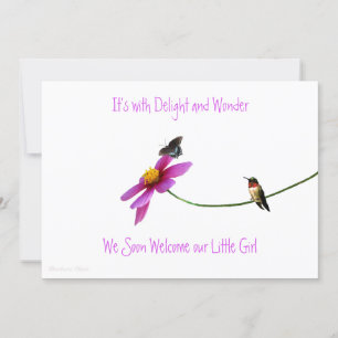 Inbjudan till Hummingbird Baby Shower