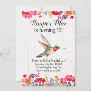 Inbjudan till Hummingbird Birthday