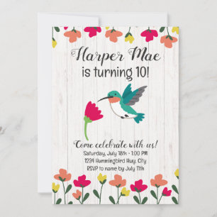 Inbjudan till Hummingbird Birthday