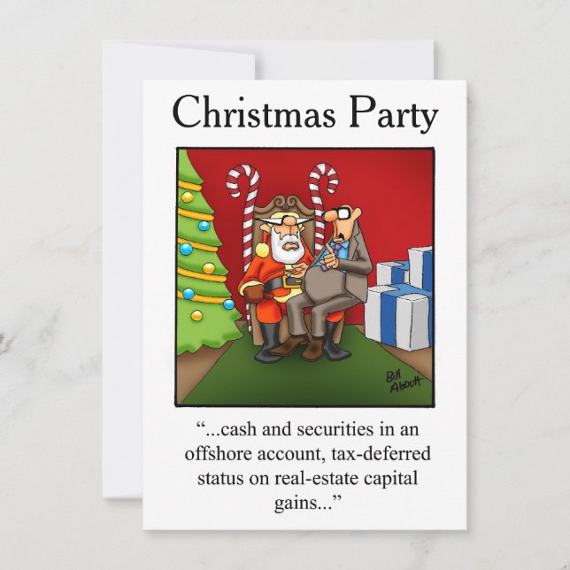 Inbjudan till Humor-julpartiet (Framsida)