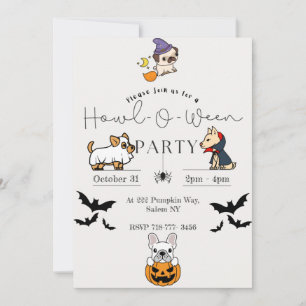 Inbjudan till Hund Halloween fest