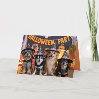 Inbjudan till hund Halloween fest