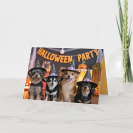 Inbjudan till hund Halloween fest