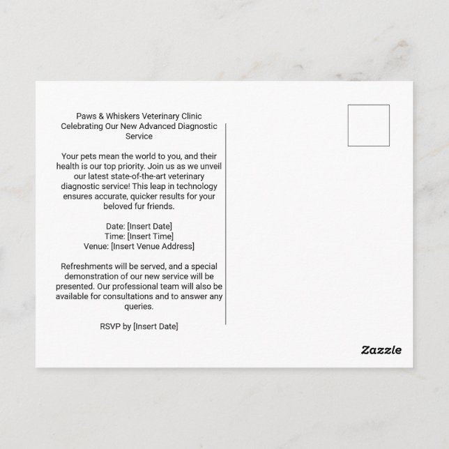 Inbjudan till Hund med dubbla profiler för veterin (Baksida)