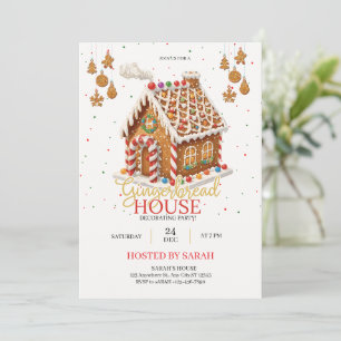 Inbjudan till husdekorationsfest för pepparkakor