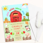 Inbjudan till husdjursPetting Zoo Kid Birthday<br><div class="desc">Ett barn och ett barn på gårdstranch och en inbjudan till en zoo-födelsedag. På en solig dag visas en röd lada omgiven av husdjur,  inklusive en ko,  får,  gris,  häst,  kanin och kyckling. Anpassa genom att redigera med din unika händelseinformation.</div>