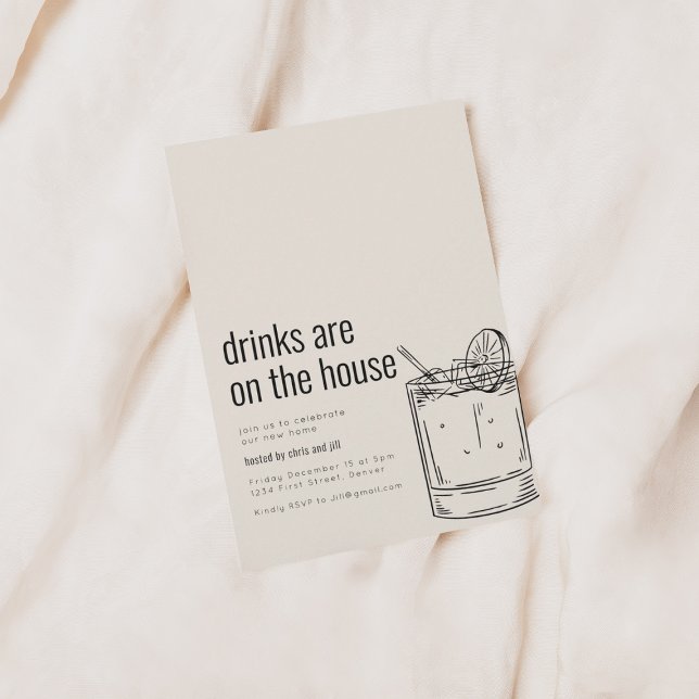 Inbjudan till husvärmarparty med cocktail (Skapare uppladdad)