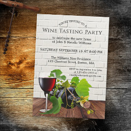 Inbjudan till husvärmningsfest med vintasting