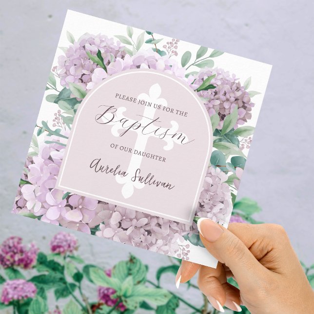  inbjudan till Hydrangea Arch Baptism (Skapare uppladdad)