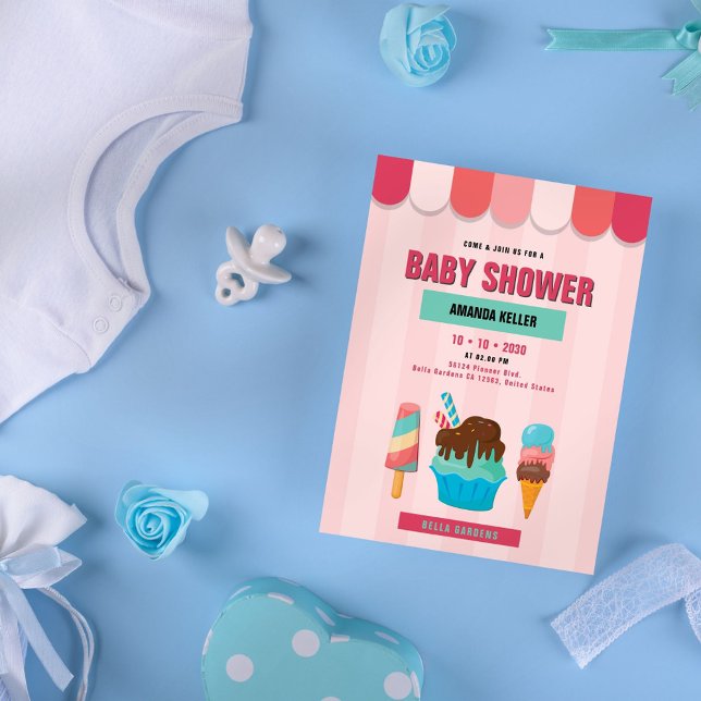 Inbjudan till Ice Cream Baby Shower (Skapare uppladdad)