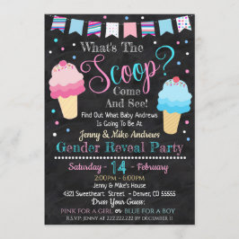 Inbjudan till Ice Cream Gender Reveal Party