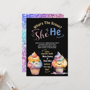 Inbjudan till Ice Cream Gender Reveal Party