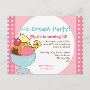 Inbjudan till Ice Cream Party