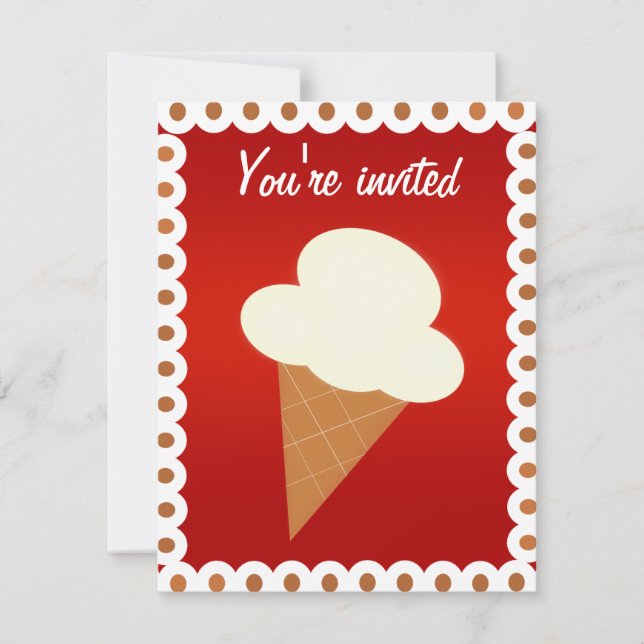 Inbjudan till Ice Cream Social-partiet (Framsida)