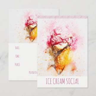 Inbjudan till Ice Cream Social-partiet