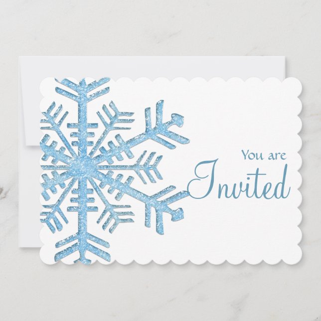 Inbjudan till Ice Snowflake Winter Winter Party Pa (Framsida)