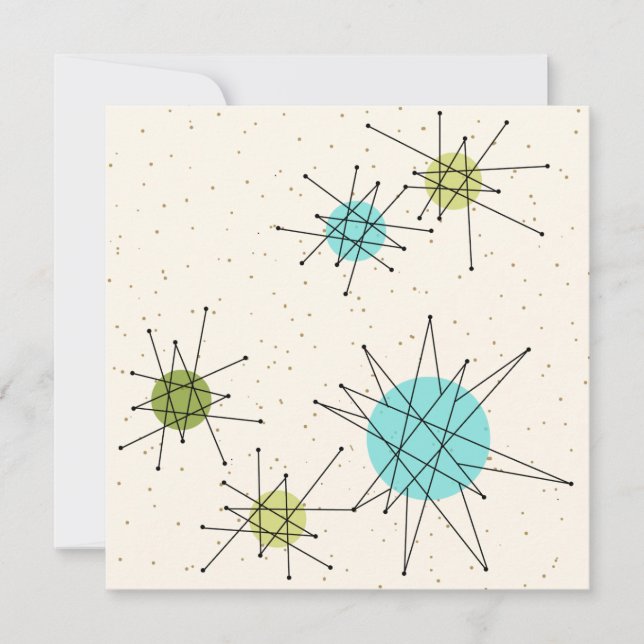 Inbjudan till Iconic Atomic Starbursts (Framsida)