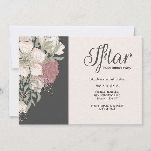 Inbjudan till Iftar-fest (Framsida)
