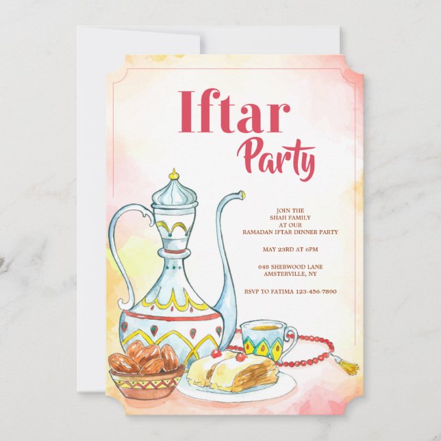 Inbjudan till Iftar-part (Framsida)