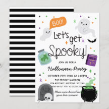 Inbjudan till inbjudan till Cute Halloween fest