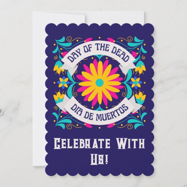 Inbjudan till inbjudan till Dia De Los Muertos (Framsida)