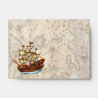 Inbjudan till inbjudan till pirat-födelsedagskuver