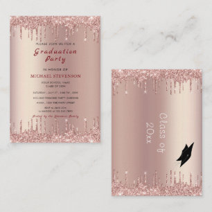 Inbjudan till inbjudan till Ro Guld Glitter Studen
