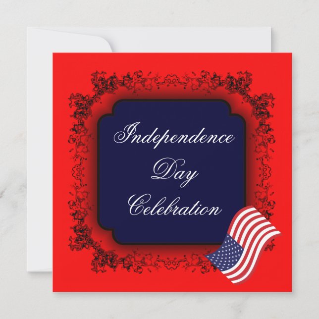 Inbjudan till Independence day-part (Framsida)