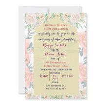 Inbjudan till indisk bröllop