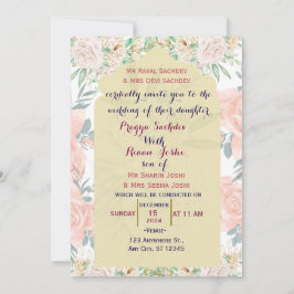 Inbjudan till indisk bröllop