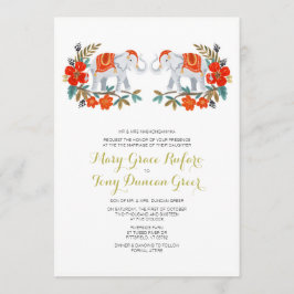 Inbjudan till indiska elfenbensbröllop