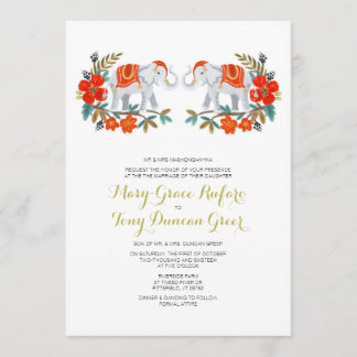 Inbjudan till indiska elfenbensbröllop