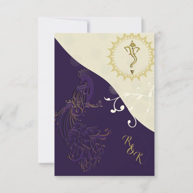 Inbjudan till indiska hindu-bröllop (Framsida)