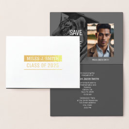 Inbjudan till informationskort för studenten folierat kort