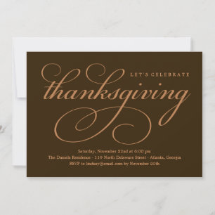 Inbjudan till innerinbjudan till Thanksgiving med